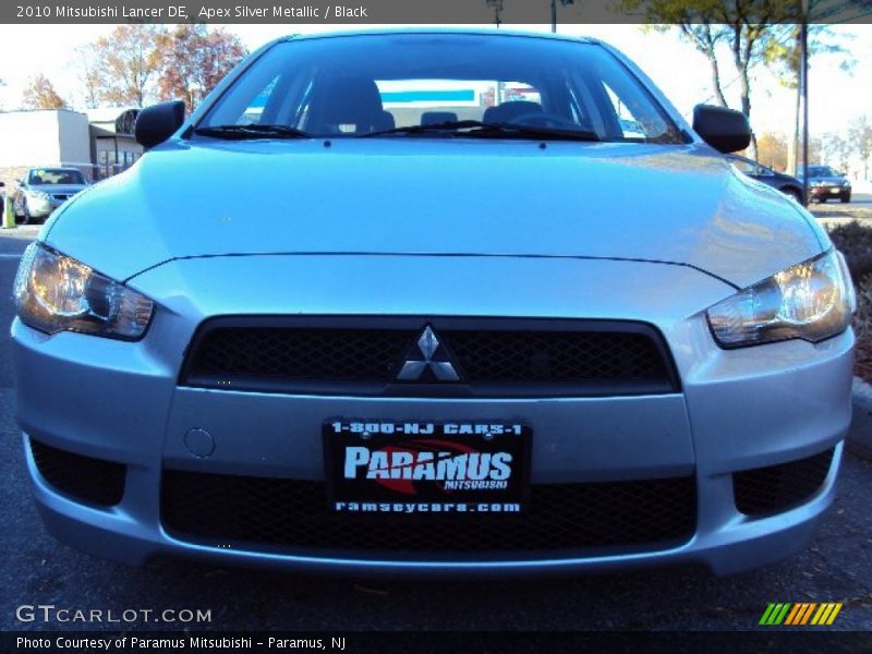 Apex Silver Metallic / Black 2010 Mitsubishi Lancer DE