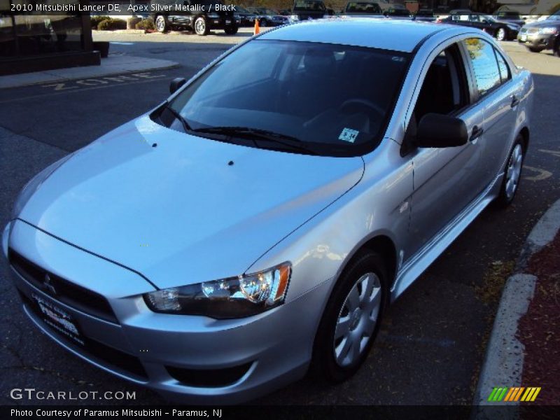Apex Silver Metallic / Black 2010 Mitsubishi Lancer DE