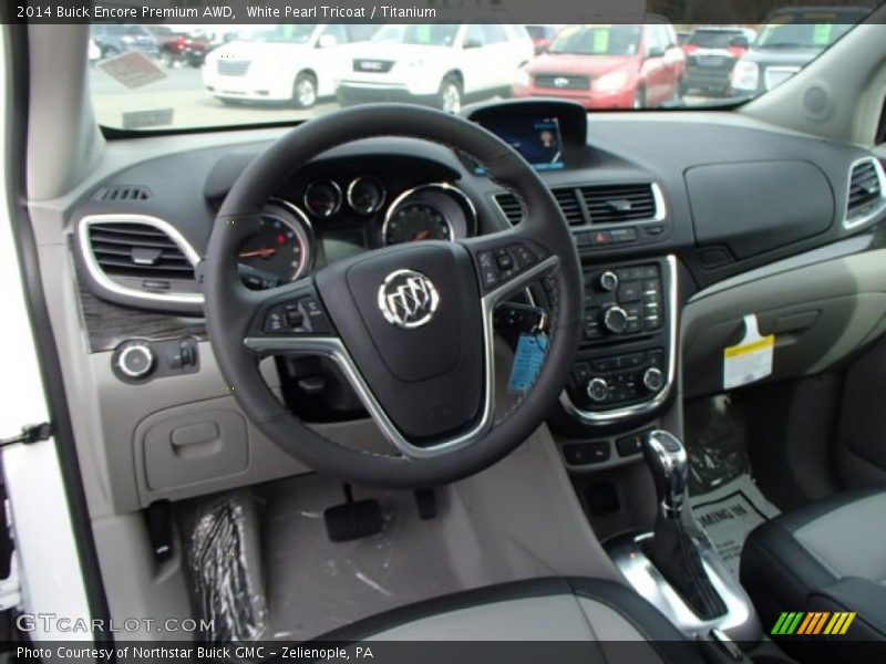 White Pearl Tricoat / Titanium 2014 Buick Encore Premium AWD