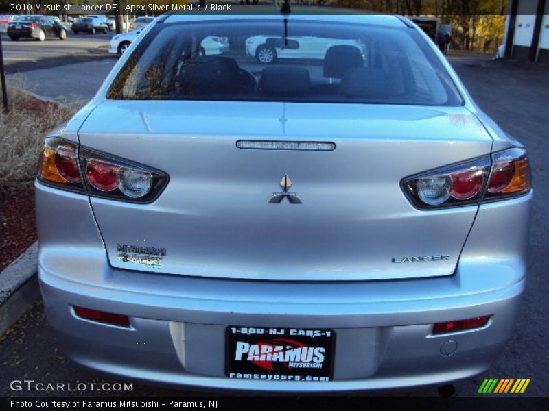 Apex Silver Metallic / Black 2010 Mitsubishi Lancer DE