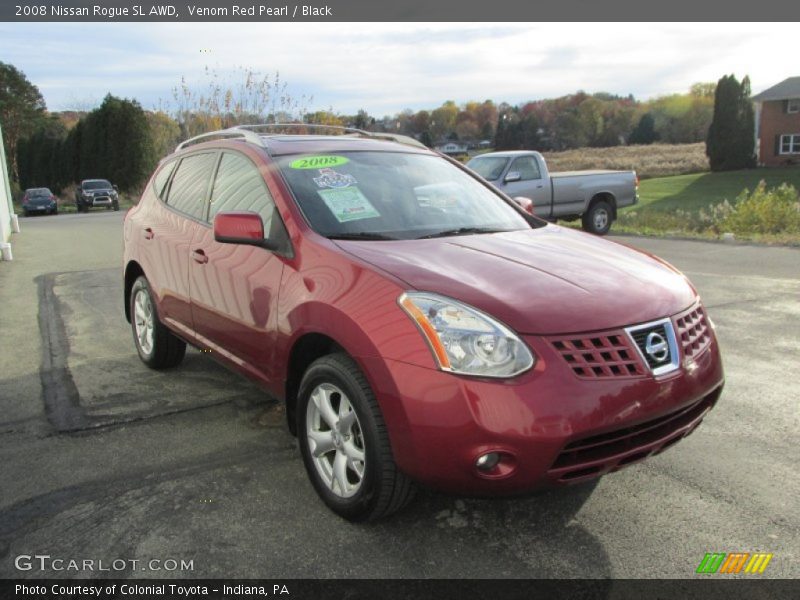 Venom Red Pearl / Black 2008 Nissan Rogue SL AWD