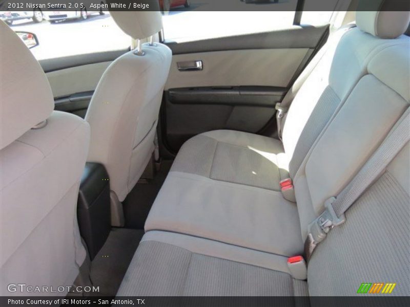 Aspen White / Beige 2012 Nissan Sentra 2.0 S