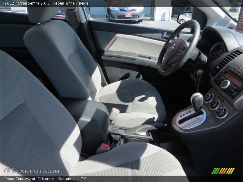 Aspen White / Beige 2012 Nissan Sentra 2.0 S