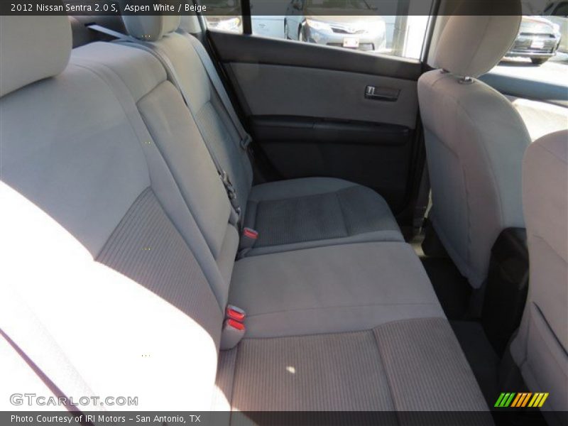 Aspen White / Beige 2012 Nissan Sentra 2.0 S