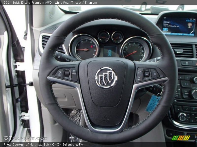 White Pearl Tricoat / Titanium 2014 Buick Encore Premium AWD