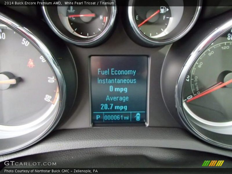 White Pearl Tricoat / Titanium 2014 Buick Encore Premium AWD