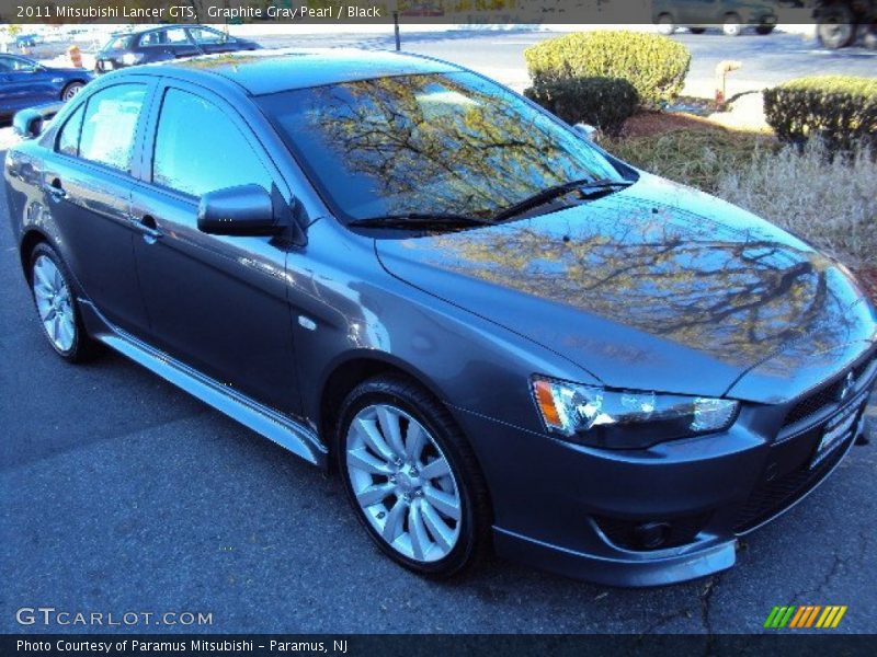Graphite Gray Pearl / Black 2011 Mitsubishi Lancer GTS