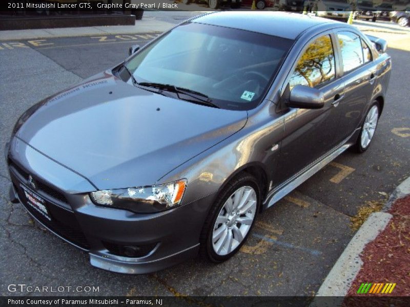 Graphite Gray Pearl / Black 2011 Mitsubishi Lancer GTS