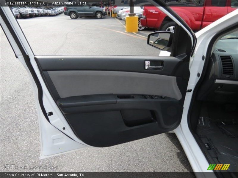 Aspen White / Beige 2012 Nissan Sentra 2.0 S