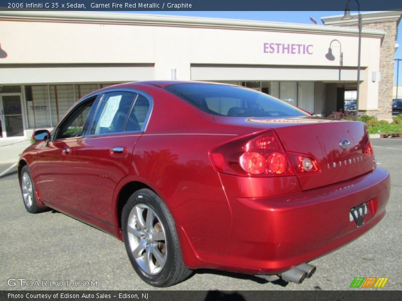 Garnet Fire Red Metallic / Graphite 2006 Infiniti G 35 x Sedan
