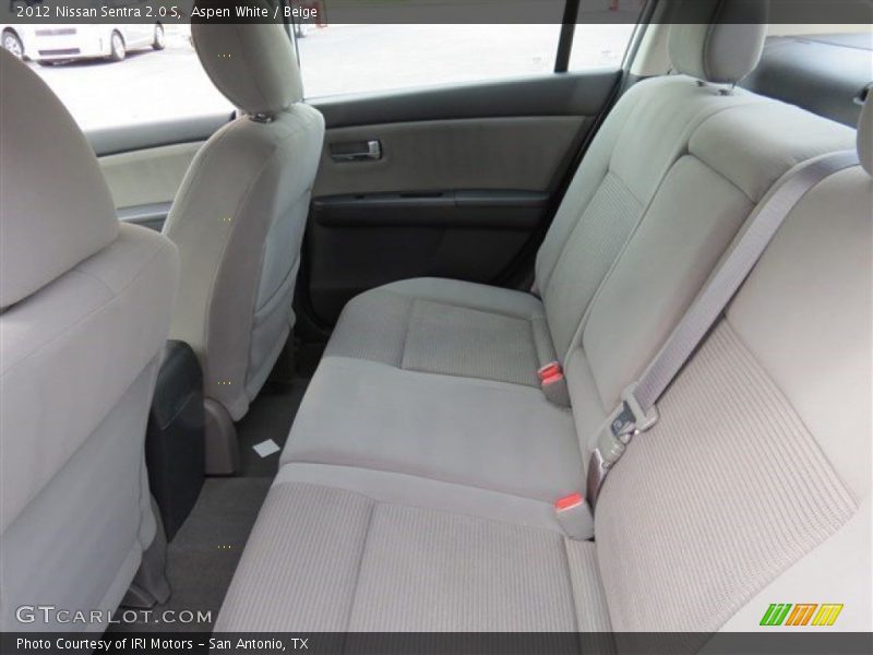 Aspen White / Beige 2012 Nissan Sentra 2.0 S
