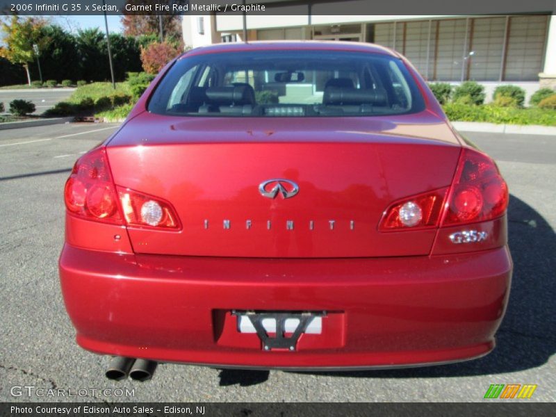 Garnet Fire Red Metallic / Graphite 2006 Infiniti G 35 x Sedan