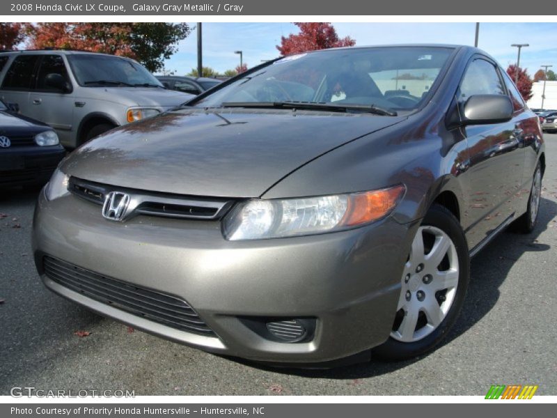 Galaxy Gray Metallic / Gray 2008 Honda Civic LX Coupe