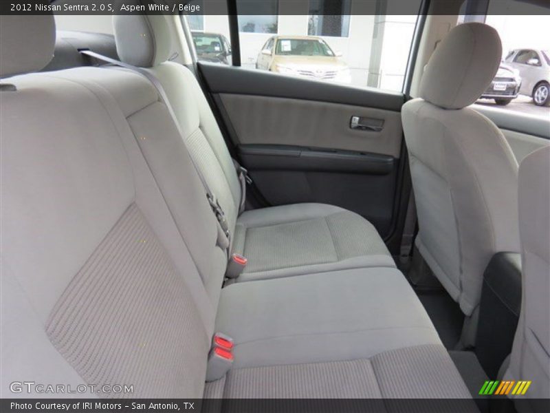Aspen White / Beige 2012 Nissan Sentra 2.0 S