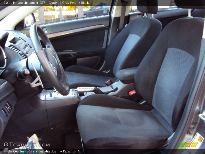 Graphite Gray Pearl / Black 2011 Mitsubishi Lancer GTS