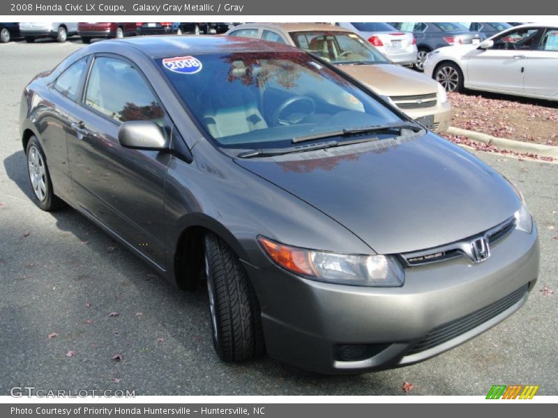 Galaxy Gray Metallic / Gray 2008 Honda Civic LX Coupe