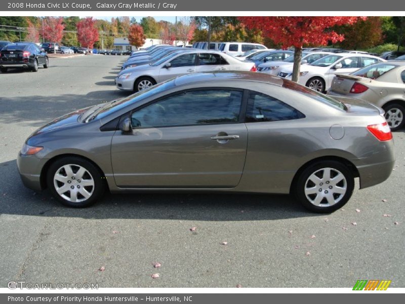 Galaxy Gray Metallic / Gray 2008 Honda Civic LX Coupe