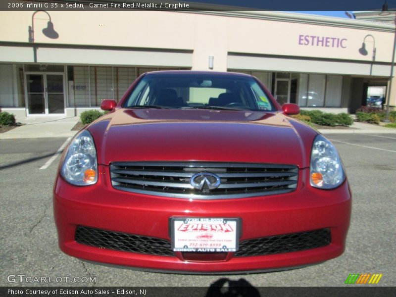 Garnet Fire Red Metallic / Graphite 2006 Infiniti G 35 x Sedan
