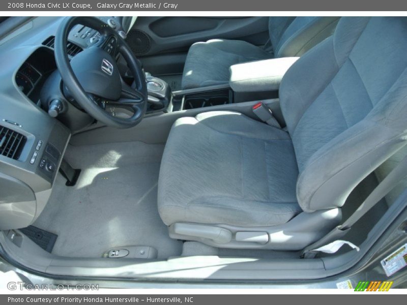 Galaxy Gray Metallic / Gray 2008 Honda Civic LX Coupe
