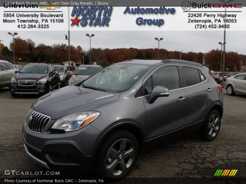 Satin Steel Gray Metallic / Ebony 2014 Buick Encore AWD