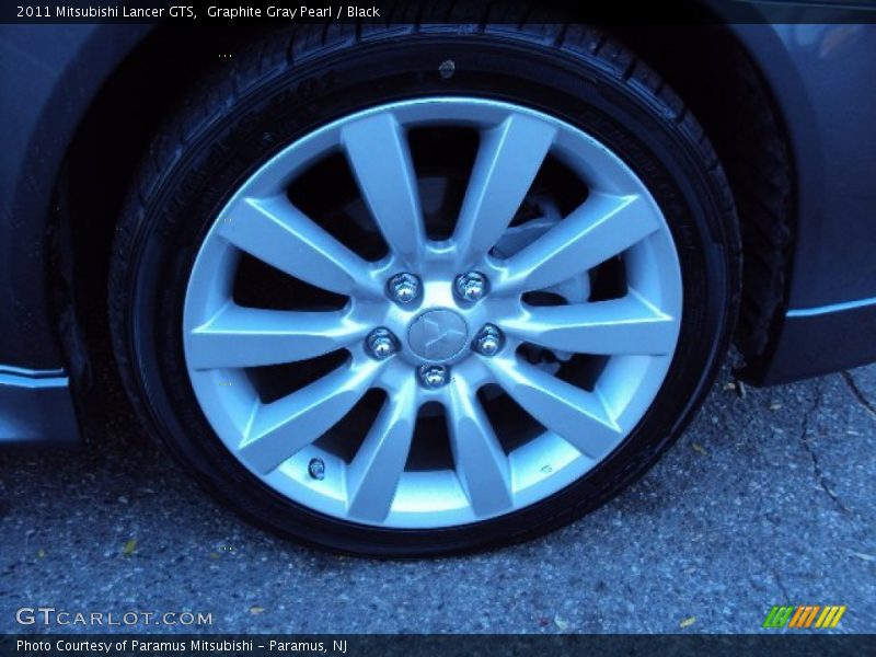 Graphite Gray Pearl / Black 2011 Mitsubishi Lancer GTS