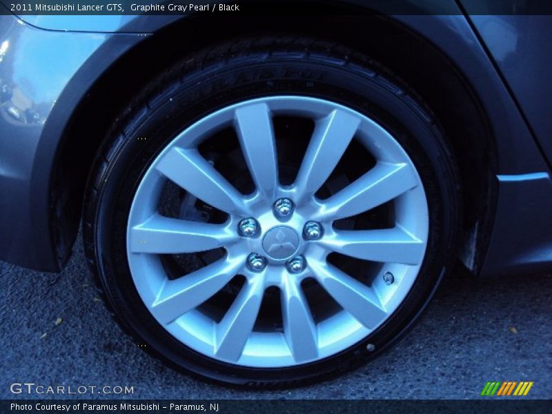 Graphite Gray Pearl / Black 2011 Mitsubishi Lancer GTS