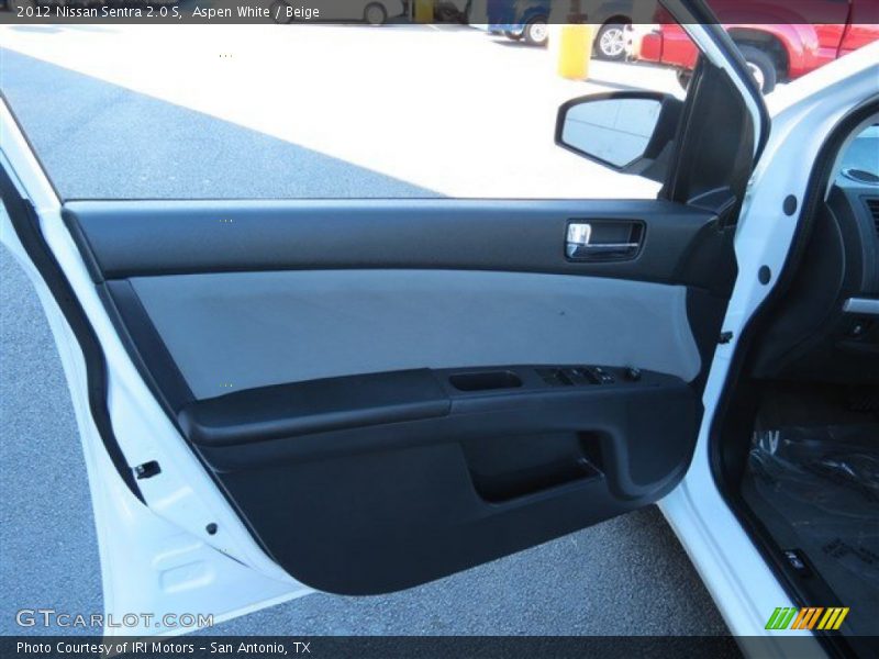 Aspen White / Beige 2012 Nissan Sentra 2.0 S