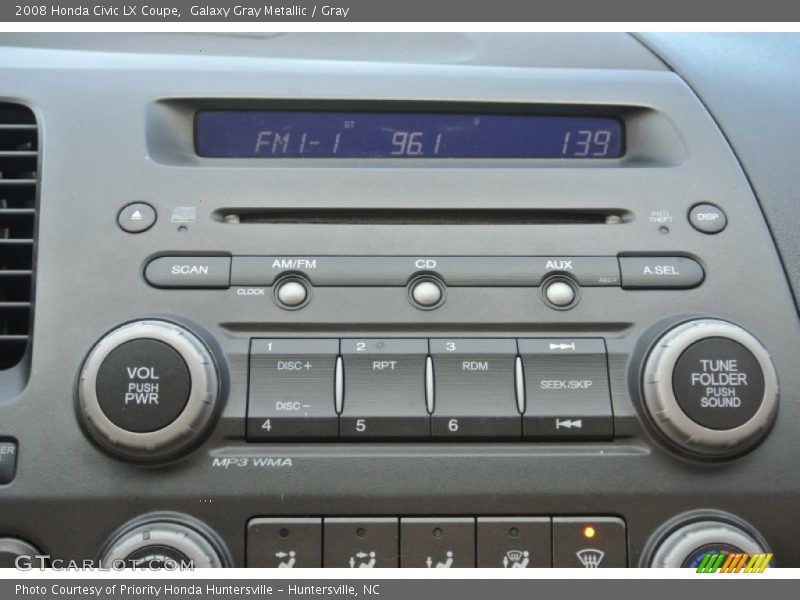 Galaxy Gray Metallic / Gray 2008 Honda Civic LX Coupe