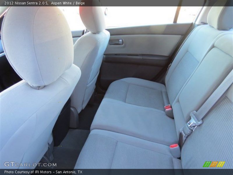 Aspen White / Beige 2012 Nissan Sentra 2.0 S