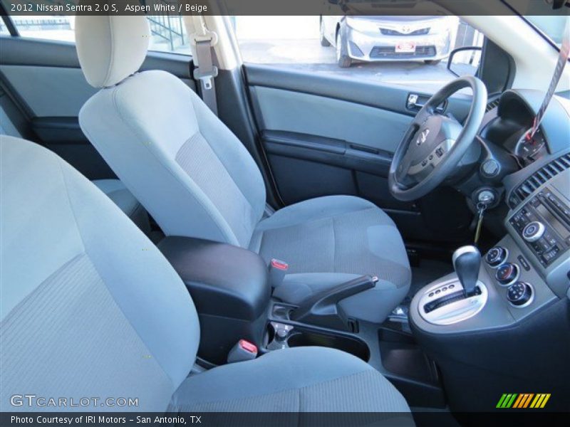 Aspen White / Beige 2012 Nissan Sentra 2.0 S