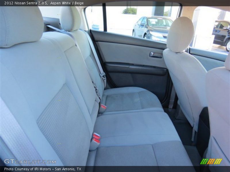 Aspen White / Beige 2012 Nissan Sentra 2.0 S