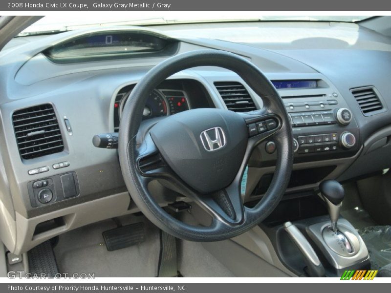 Galaxy Gray Metallic / Gray 2008 Honda Civic LX Coupe