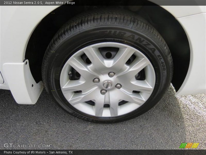 Aspen White / Beige 2012 Nissan Sentra 2.0 S