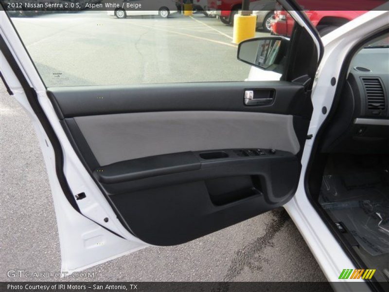 Aspen White / Beige 2012 Nissan Sentra 2.0 S