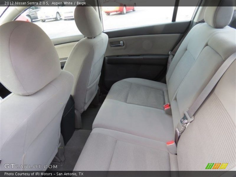 Aspen White / Beige 2012 Nissan Sentra 2.0 S