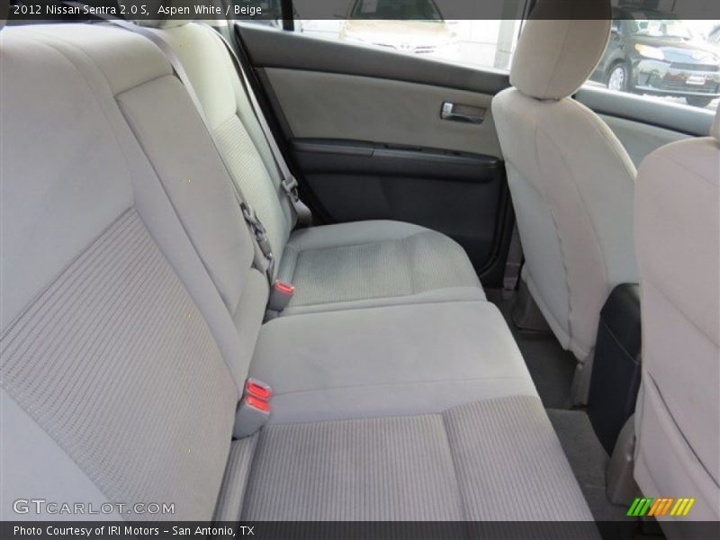Aspen White / Beige 2012 Nissan Sentra 2.0 S