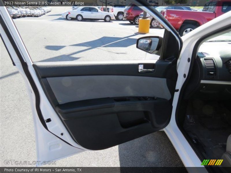 Aspen White / Beige 2012 Nissan Sentra 2.0 S