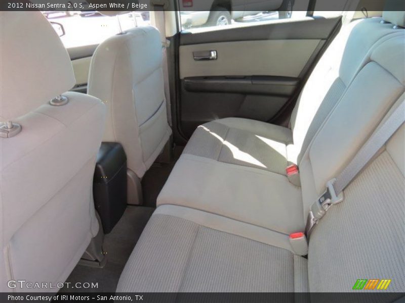 Aspen White / Beige 2012 Nissan Sentra 2.0 S