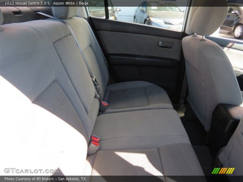 Aspen White / Beige 2012 Nissan Sentra 2.0 S