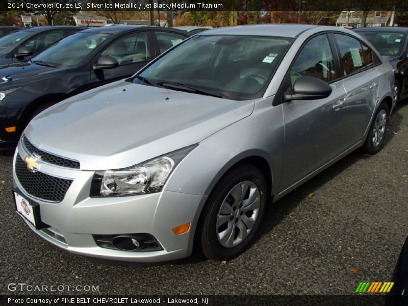 Silver Ice Metallic / Jet Black/Medium Titanium 2014 Chevrolet Cruze LS