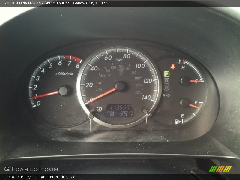 Galaxy Gray / Black 2008 Mazda MAZDA5 Grand Touring