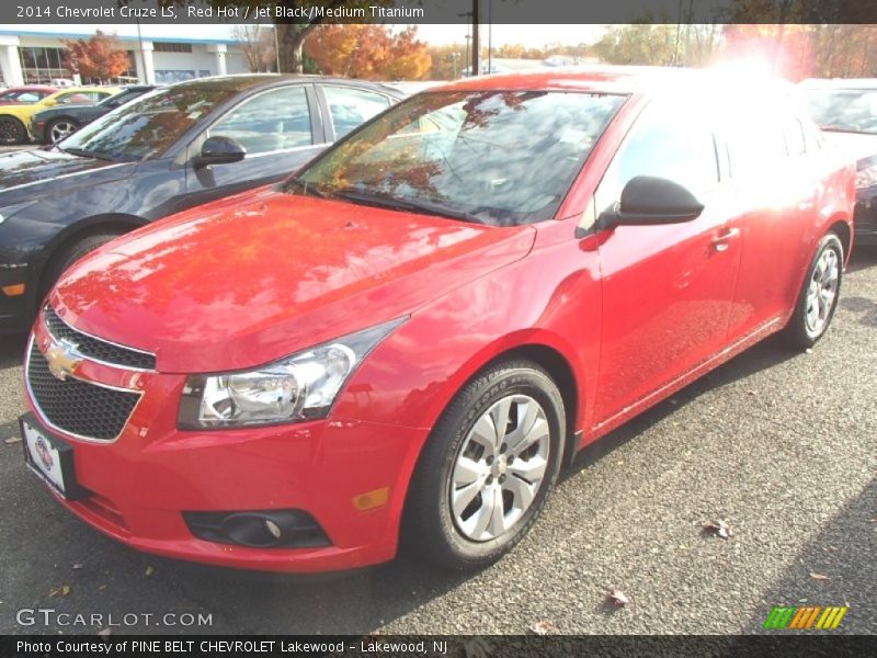 Red Hot / Jet Black/Medium Titanium 2014 Chevrolet Cruze LS