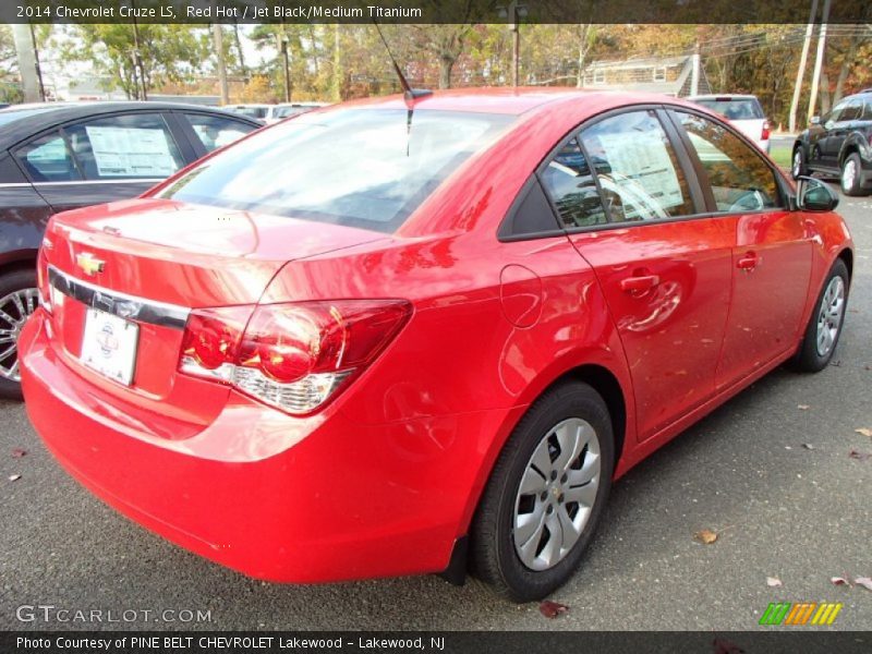 Red Hot / Jet Black/Medium Titanium 2014 Chevrolet Cruze LS