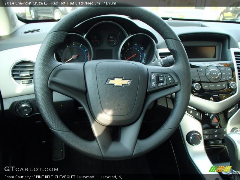Red Hot / Jet Black/Medium Titanium 2014 Chevrolet Cruze LS