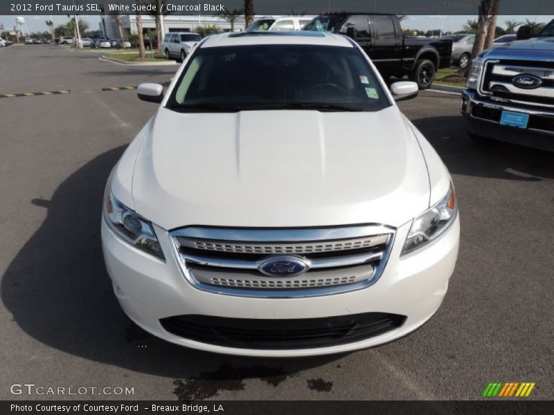 White Suede / Charcoal Black 2012 Ford Taurus SEL