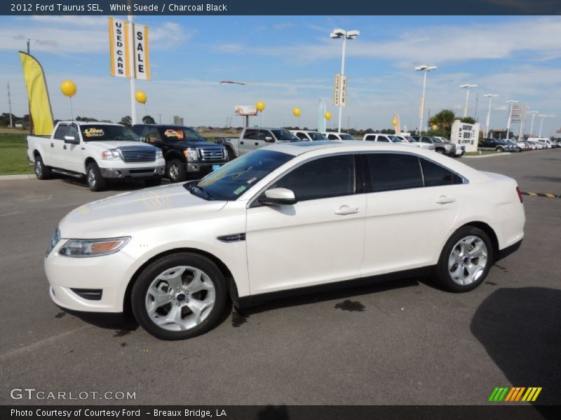 White Suede / Charcoal Black 2012 Ford Taurus SEL