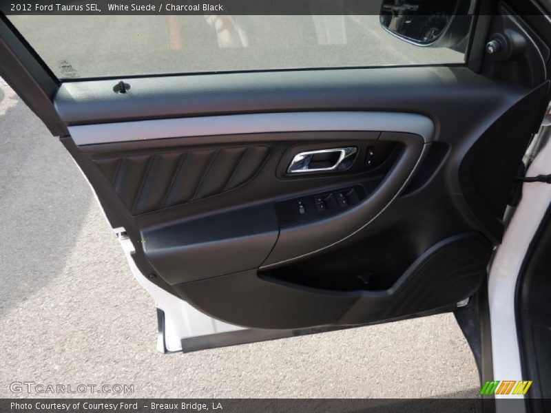 White Suede / Charcoal Black 2012 Ford Taurus SEL
