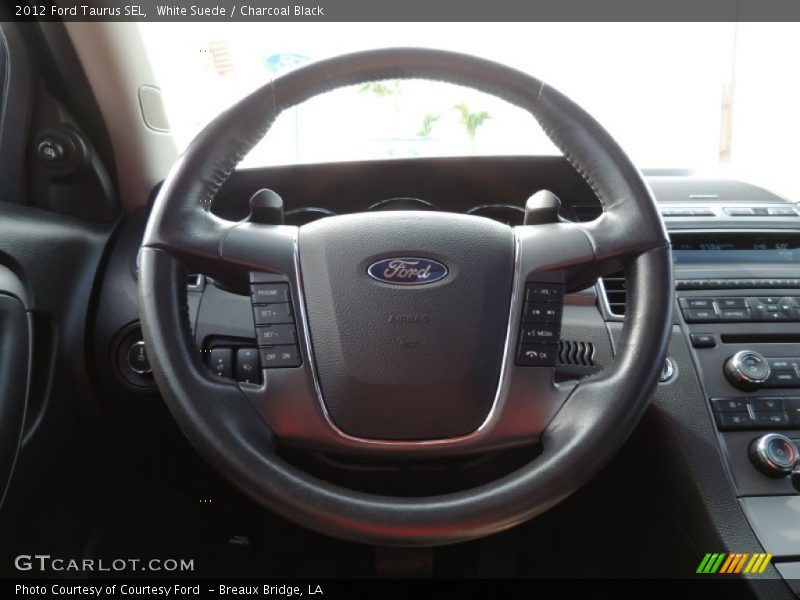 White Suede / Charcoal Black 2012 Ford Taurus SEL