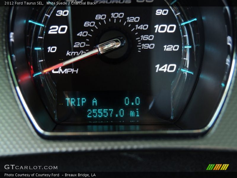 White Suede / Charcoal Black 2012 Ford Taurus SEL