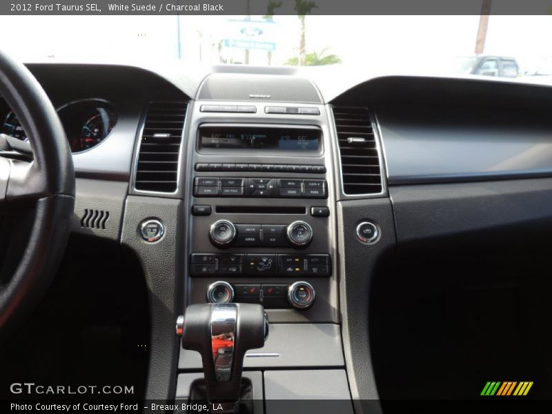 White Suede / Charcoal Black 2012 Ford Taurus SEL